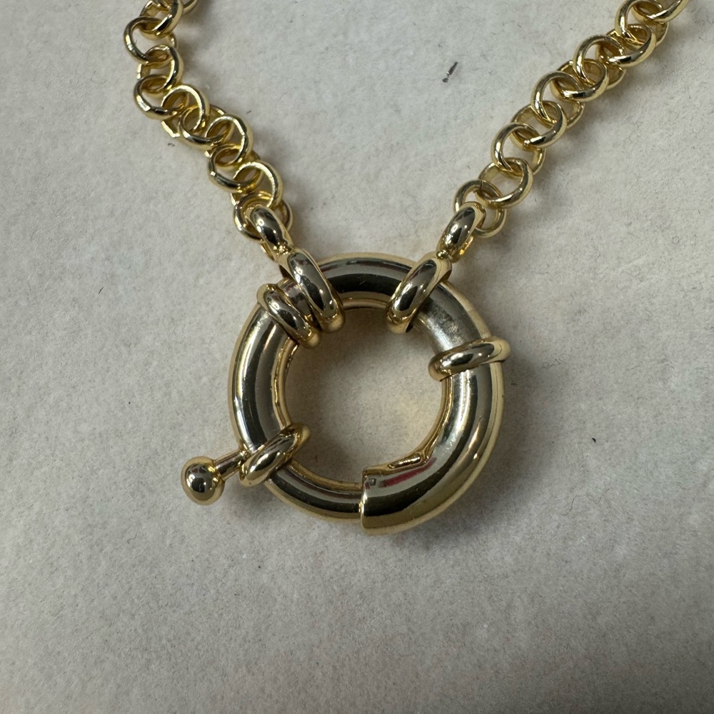 Kirks Folly Gold Sailor Clasp 18” Rolo chain Necklace - Picture 2 of 4
